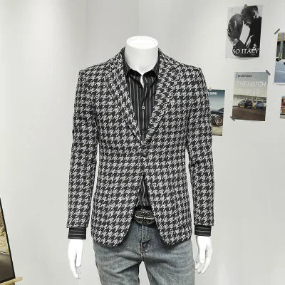 Leichter Herren-Anzug aus Baumwolle und Leinen mit Blazer und Hose – ideal für Sommerhochzeiten und Businessanlässe in Beige, Größe 3XL