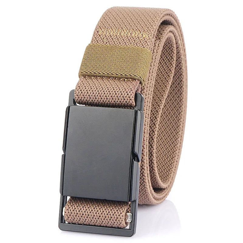 Unisex-Gürtel Mit Magnet-Schnalle 3,4 cm Breite Elastisch Für Outdoor Alltagsaktivitäten Wandern Reisen