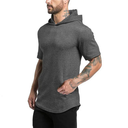 Herren T-Shirt aus dünner Baumwolle mit kurzem Arm im einfarbigen Design