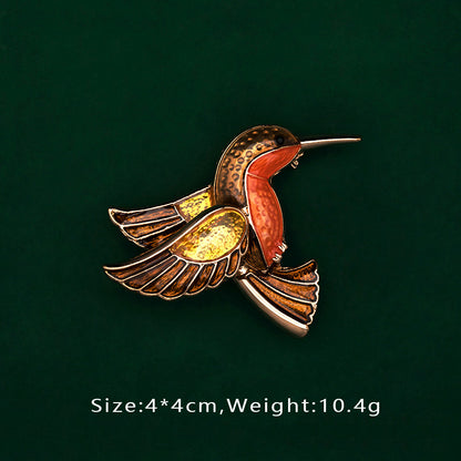 Brosche Vogel Libelle Emaille Kreativ Tasche Schulranzen Accessoire Damen