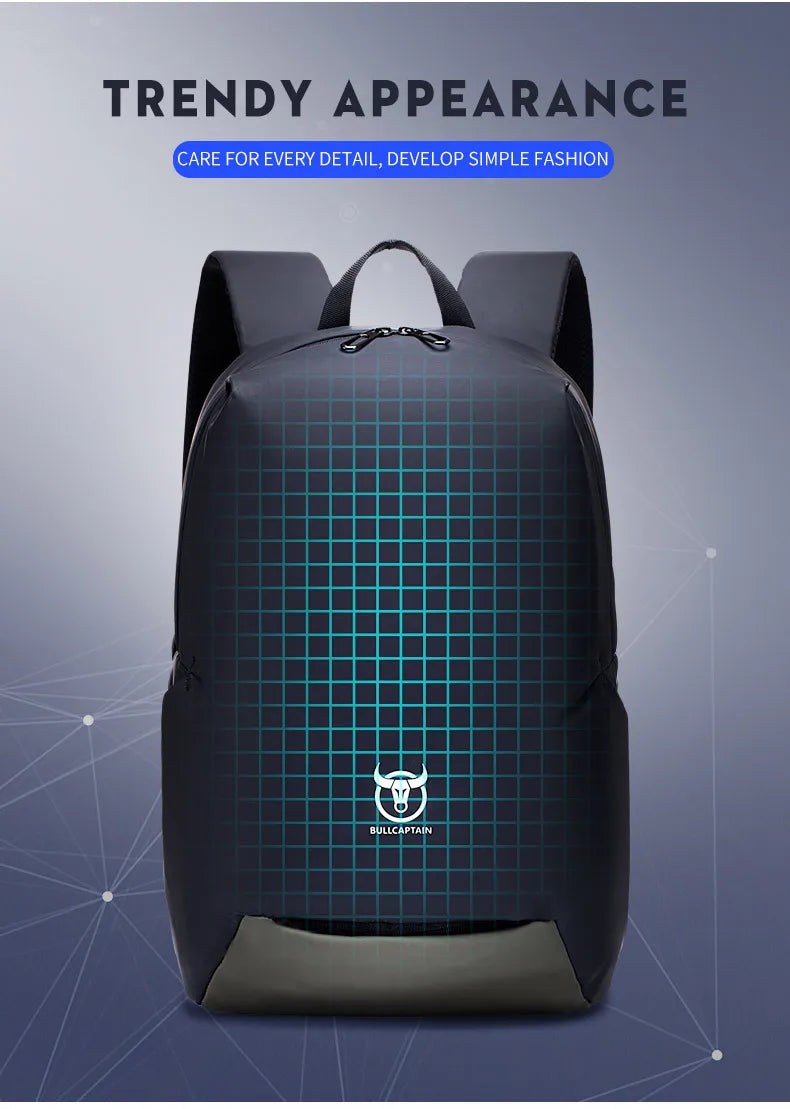 Herren-Schulrucksack Mit Laptopfach Und Wasserdicht Großes Fassungsvermögen Für 15-Zoll-Laptops