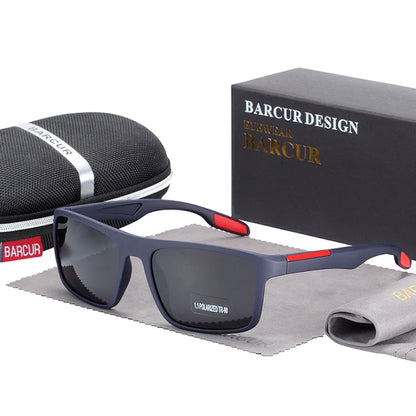 Sonnenbrille TR90 Vintage quadratisch polarisiert UV400 Herren Damen