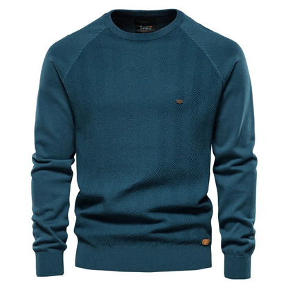 Herren Pullover aus Baumwolle mit lässigem Drop-Hülsen-Design für den Winter