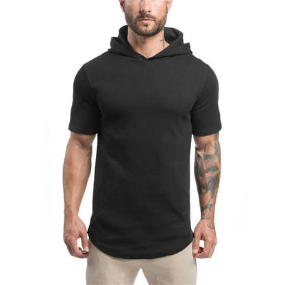 Herren T-Shirt aus dünner Baumwolle mit kurzem Arm im einfarbigen Design