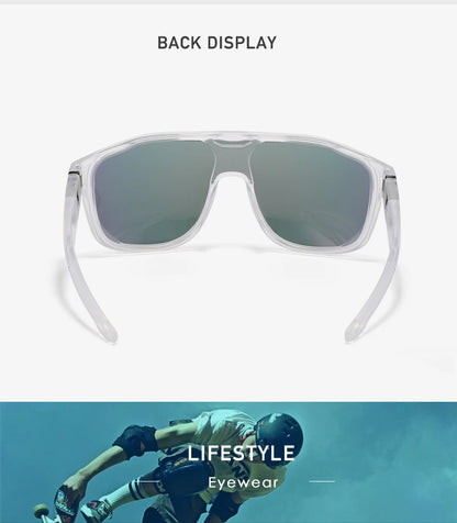 Sonnenbrille Einteiler polarisiert Spiegel winddicht Cat.3 Sport Herren