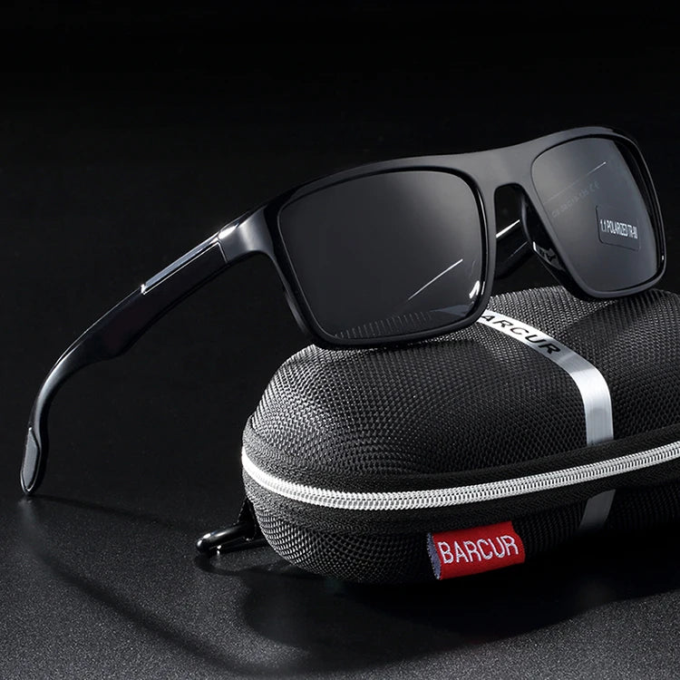 Sonnenbrille TR90 Vintage quadratisch polarisiert UV400 Herren Damen