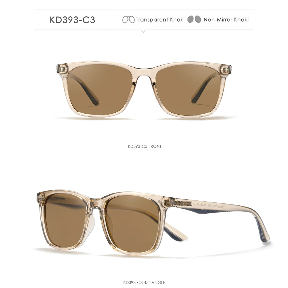 Sonnenbrille quadratisch TR90 polarisiert Federgelenk Wandern Angeln Herren