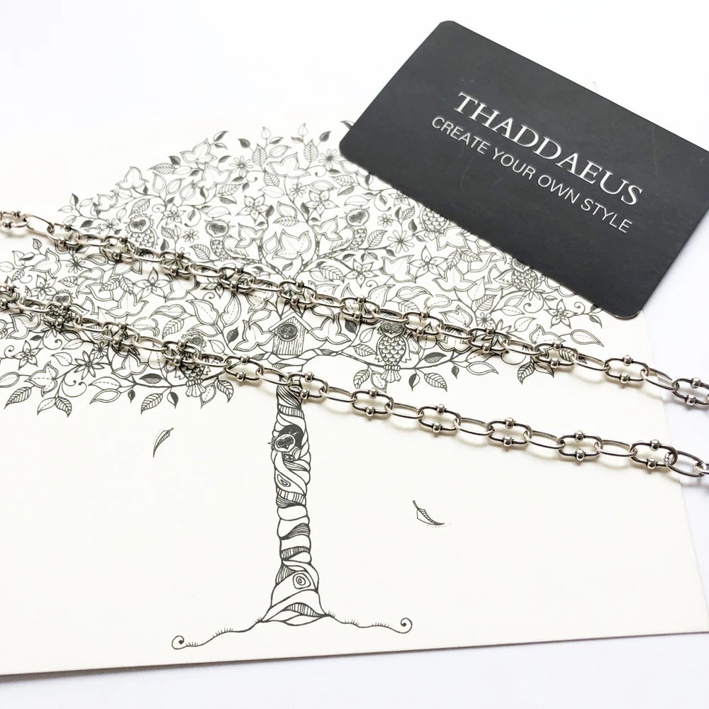 Damen-Halskette Charm-Kette Rebel-Look II aus Sterlingsilber