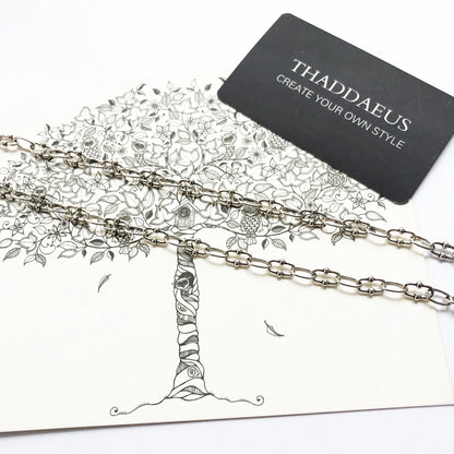 Damen-Halskette Charm-Kette Rebel-Look II aus Sterlingsilber