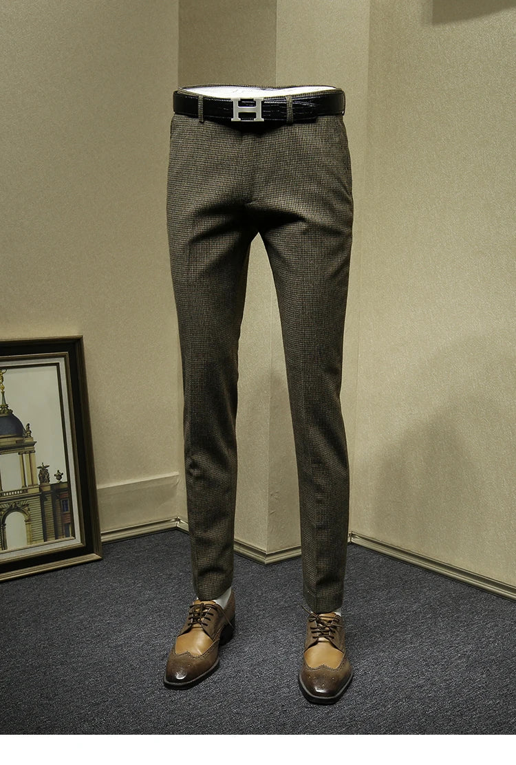 Doppelreihiger Herrenanzug aus 30% Wolle in Tiefblau, Schwarz oder Grau – Slim Fit für Hochzeit oder Business