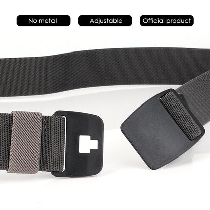 Unisex-Stretch-Gürtel Metallfrei mit Schnellverschluss Elastischer Nylon-Gürtel für Alltag