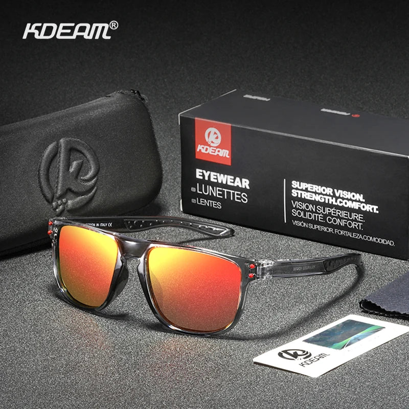 Sonnenbrille Kristallrahmen HD polarisiert Spiegel glasklar Unisex