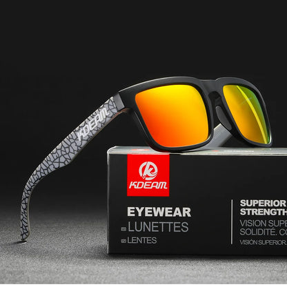 Sonnenbrille quadratisch polarisiert Angeln Lifestyle Spiegel Hartbox Unisex