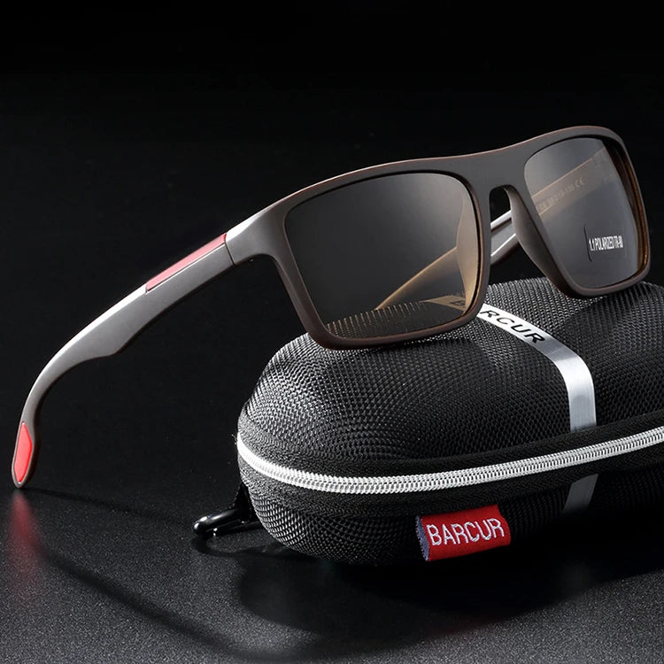 Sonnenbrille TR90 Vintage quadratisch polarisiert UV400 Herren Damen