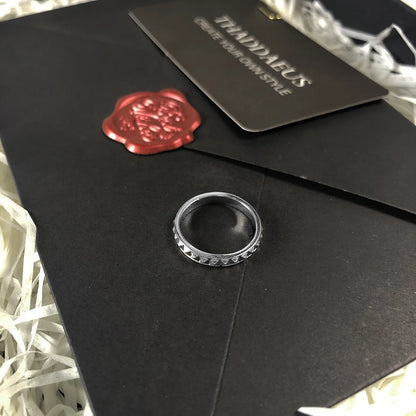 Damen-Ohrstecker Ring Punk aus Sterlingsilber