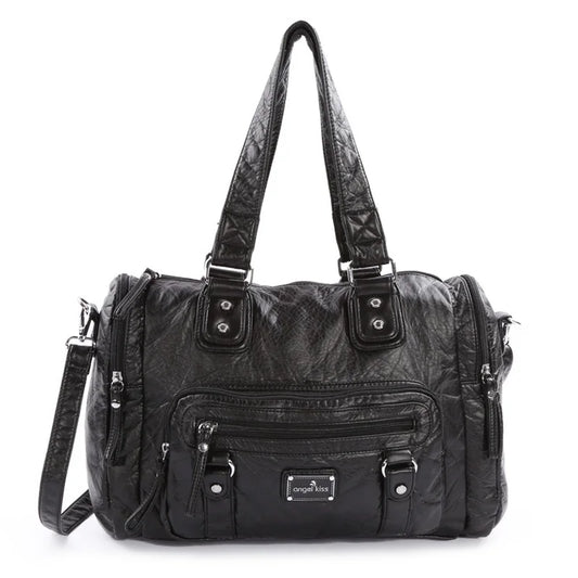Damen-Schultertasche aus PU-Leder mit Top-Griff und extrem großem Fassungsvermögen für Alltag