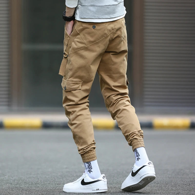 Herren Cargo Hosen im Harem-Stil mit Taschen für Freizeit und Hip Hop