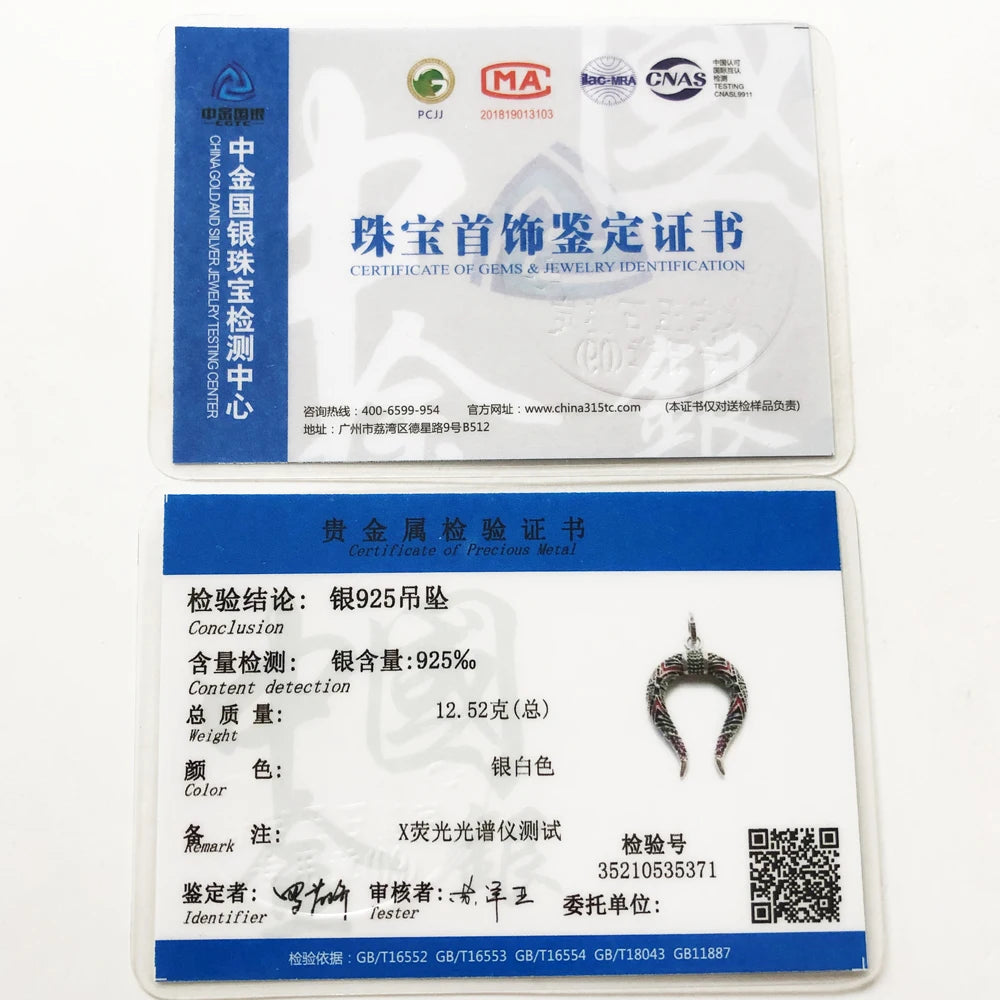 Damen-Anhänger Chinesischer Drache ethnisch aus Sterlingsilber