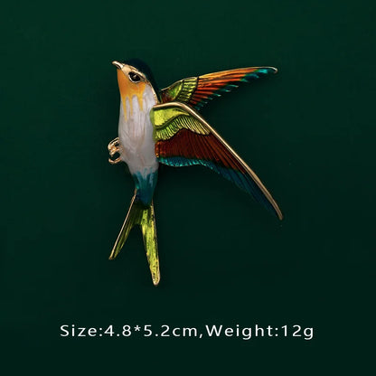 Brosche Vogel Libelle Emaille Kreativ Tasche Schulranzen Accessoire Damen