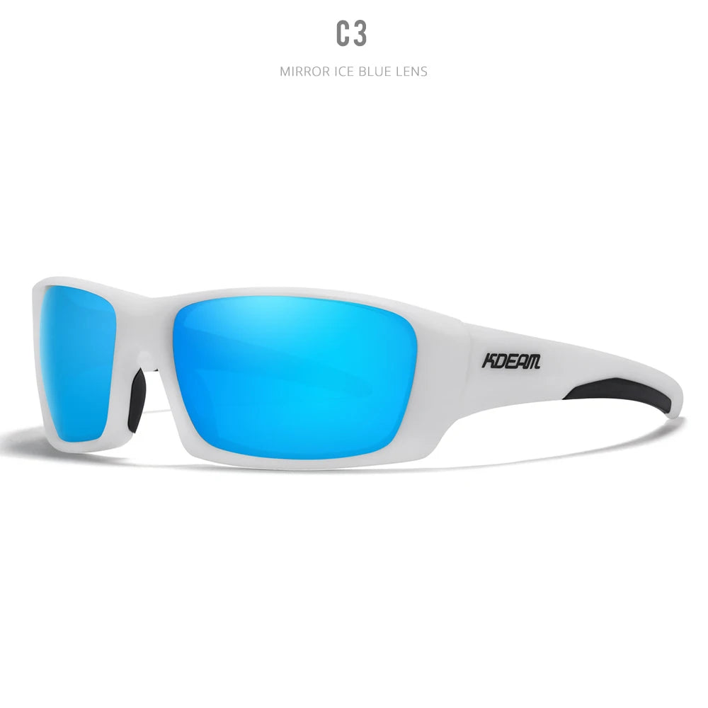 Sonnenbrille Sport TR90 polarisiert Wandern Angeln Reißverschlussetui Herren