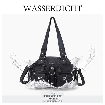 Damen-Schultertasche aus PU-Leder in kompakter Bauweise mit Angenehmer Haptik und Mehrfachfächern
