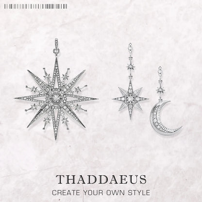 Damen-Schmuckset Sterne und Mond Böhmen aus Sterlingsilber