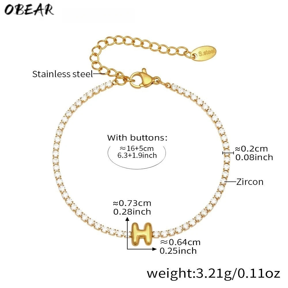 Damen-Armband mit Initialen-Buchstabe