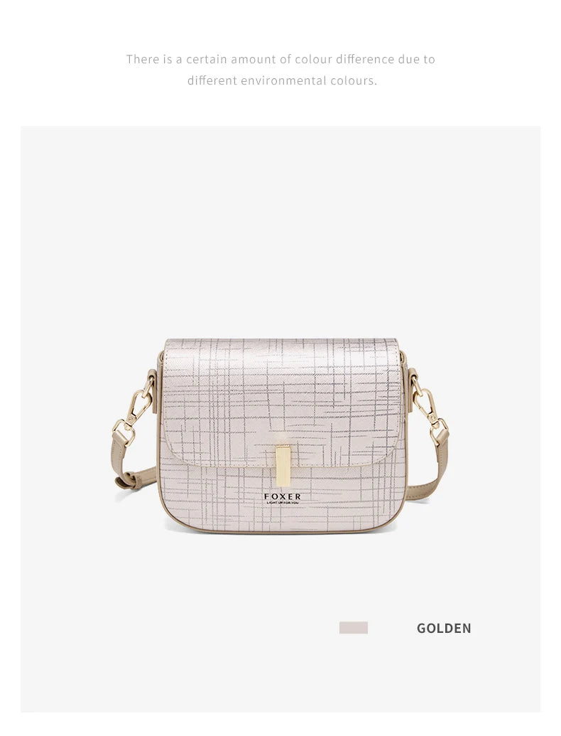 Damen-Schultertasche aus Split-Leder mit Luxus-Design Sattel-Tasche für Alltag und Freizeit