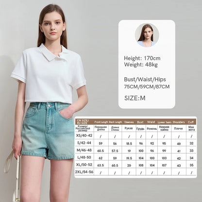 Damen T-Shirt im Minimalismus-Stil mit asymmetrischem Schnitt für den Sommer