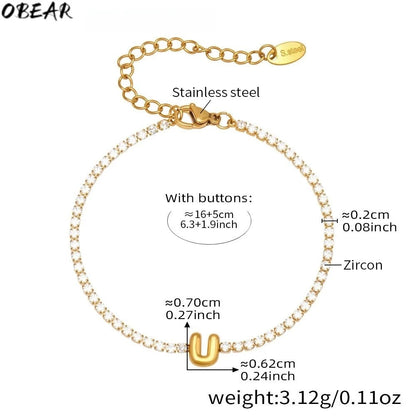 Damen-Armband mit Initialen-Buchstabe