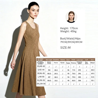 Elegantes Ärmelloses Midikleid Für Damen Mit Taillenoptik