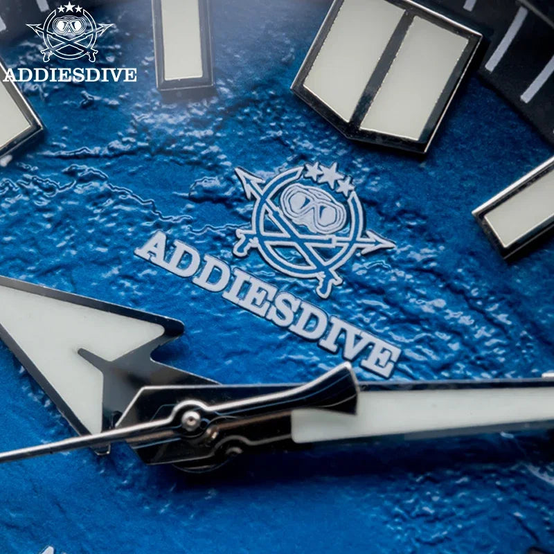 Herren-Taucheruhr mit Surf-Blue-Zifferblatt und NH35-Automatikwerk