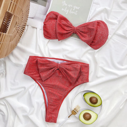 Sexy Bügel-Bikini-Set mit Push-up-Effekt – Brasilianischer Stil für Damen und Mädchen, ideal als Strandbekleidung