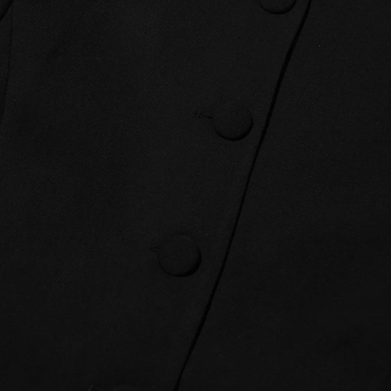 Minimalistisches Damen-Kleid mit Reverskragen, langen Ärmeln und hohem Bund – Patchwork-Design und lockere Passform