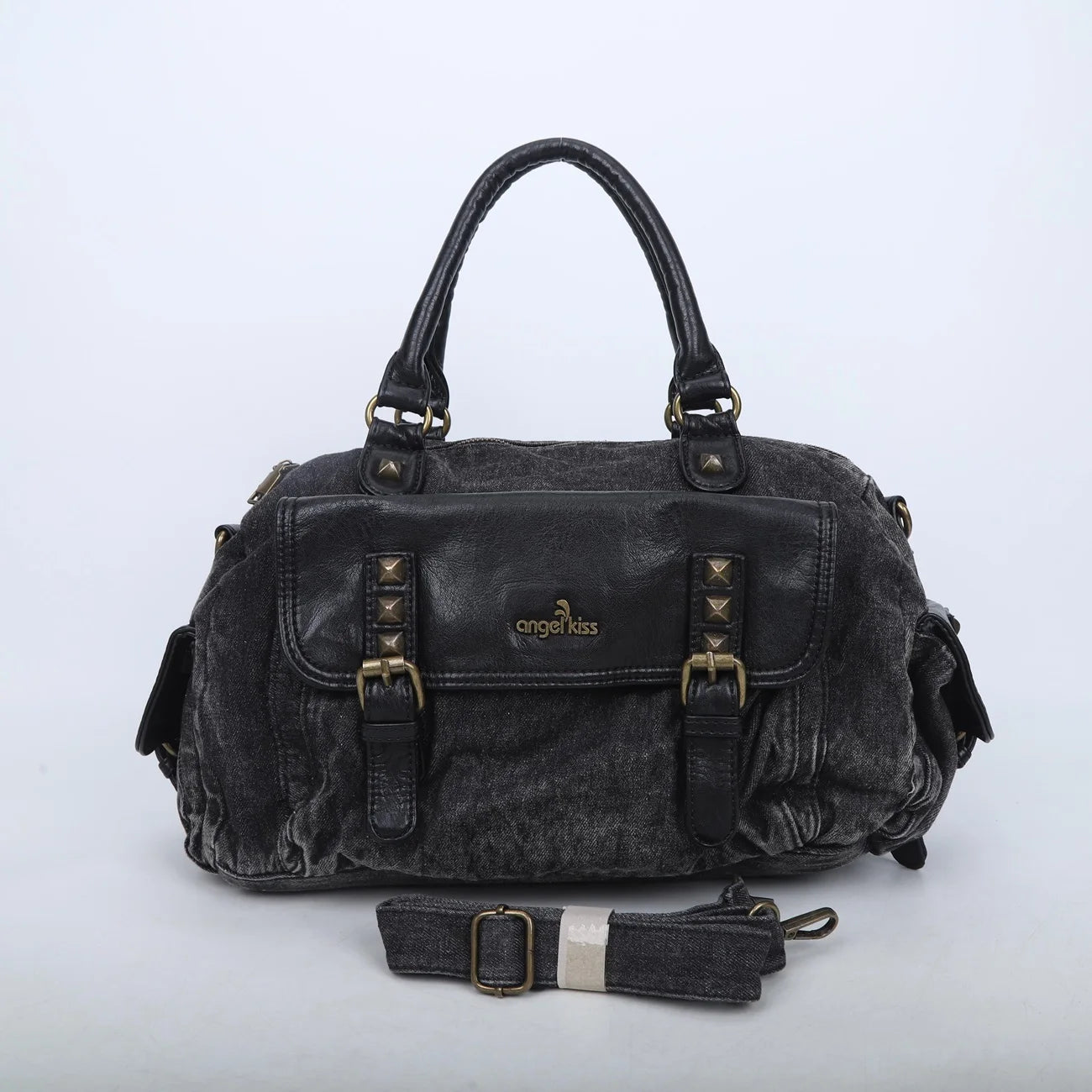 Damen-Satchel-Tasche Aus Denim Mit Obergriff Großes Fassungsvermögen Alltagstauglich