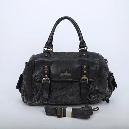 Damen-Satchel-Tasche Aus Denim Mit Obergriff Großes Fassungsvermögen Alltagstauglich
