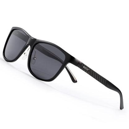 Sonnenbrille Al-Mg quadratisch UV400 polarisiert Ergonomie-Nasenstütze Herren