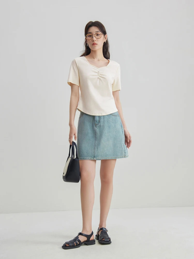 Vielseitige, romantische Damenbluse aus erfrischendem Chiffon – ideal für den Sommer.