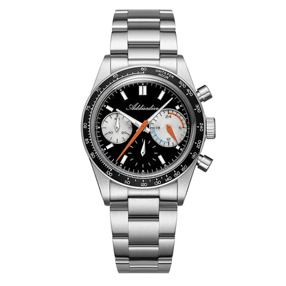 ADDIESDIVE 37mm Men Watch AD2539 BGW9 Super Luminous Chronograph Watch Bubble Mirror Glass 10Bar Waterproof VK63 Quartz Watches