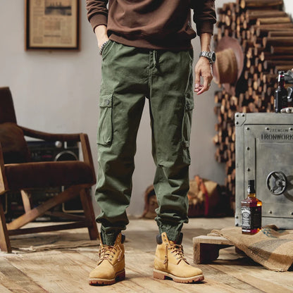 Herren Cargo Jogger Hose im lässigen Hip Hop Stil mit Taschen