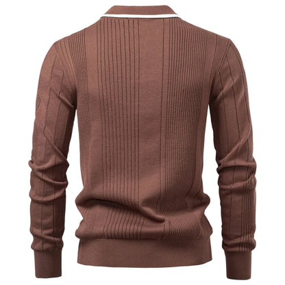 Premium Langarm Poloshirt Herren Knitterresistent Business