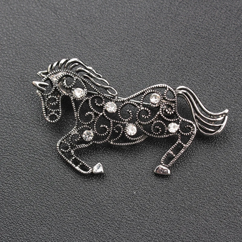 Brosche Pferd Metall Pin Schmuck Accessoire Geschenk Damen Herren
