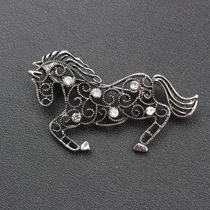 Brosche Pferd Metall Pin Schmuck Accessoire Geschenk Damen Herren