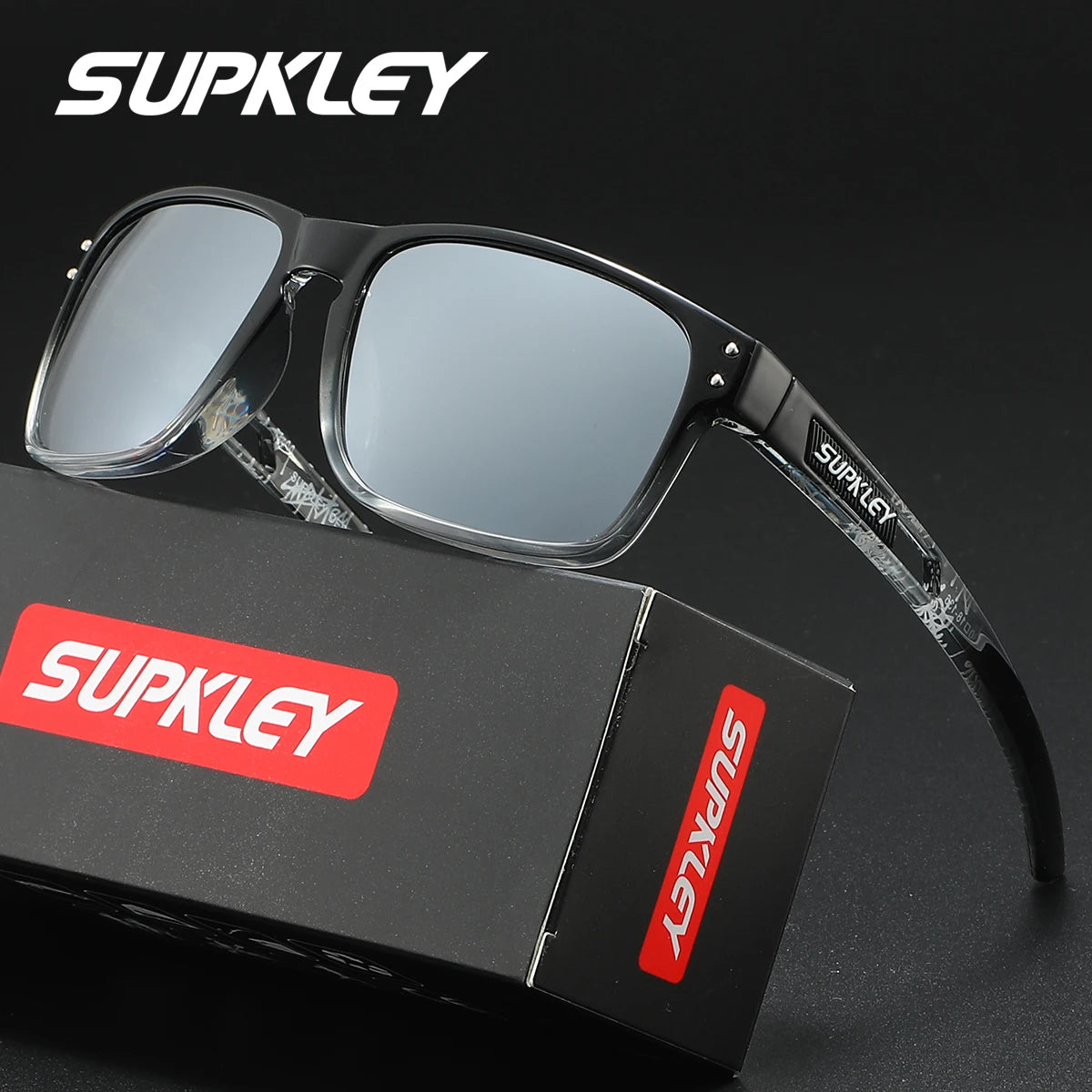 Sonnenbrille Sport quadratisch UV400 polarisiert winddicht Herren