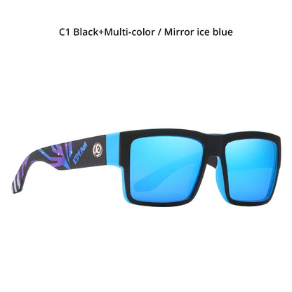 Sonnenbrille quadratisch polarisiert UV400 Punk-Stil elastisch Herren