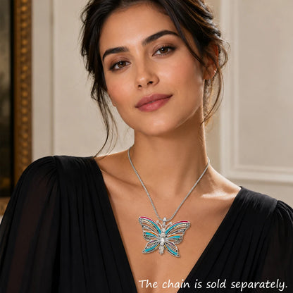Damen-Charm-Anhaenger Schmetterling tropisch aus Sterlingsilber