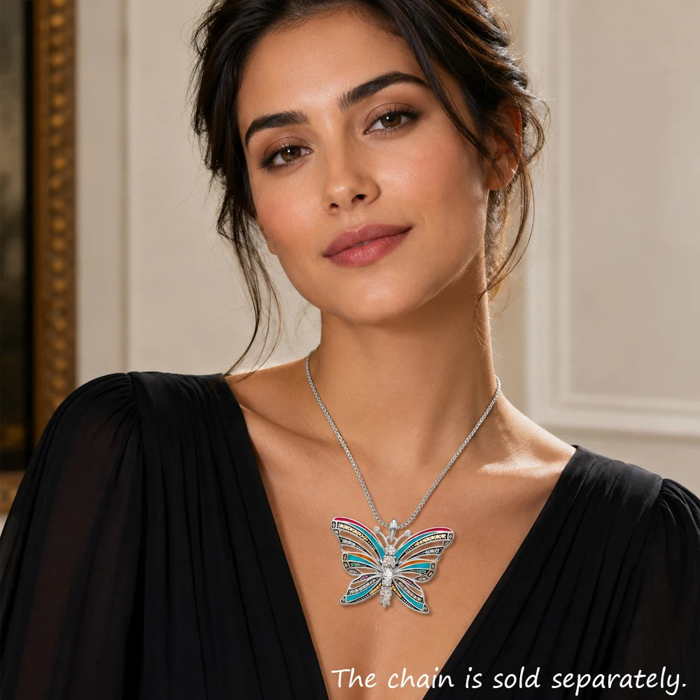 Damen-Charm-Anhaenger Schmetterling tropisch aus Sterlingsilber