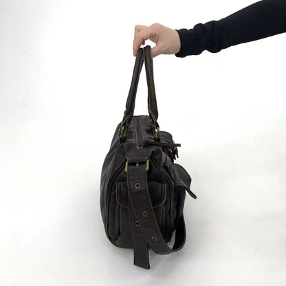 Damen-Handtasche Top-Handle aus PU-Leder mit Tassel-Design und Mehrfachfächern für Abendtaschen geeignet