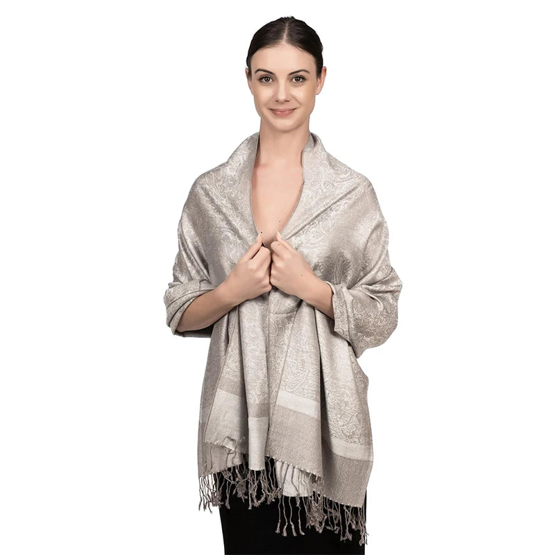 Damen Jacquard Schal ethnisch Kaschmir dick weich Halstuch Bandana Outdoor