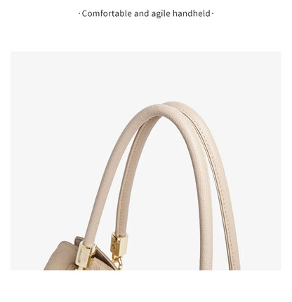 Damen Schultertasche aus echtem Leder mit Diamantprägung und Luxusdesign